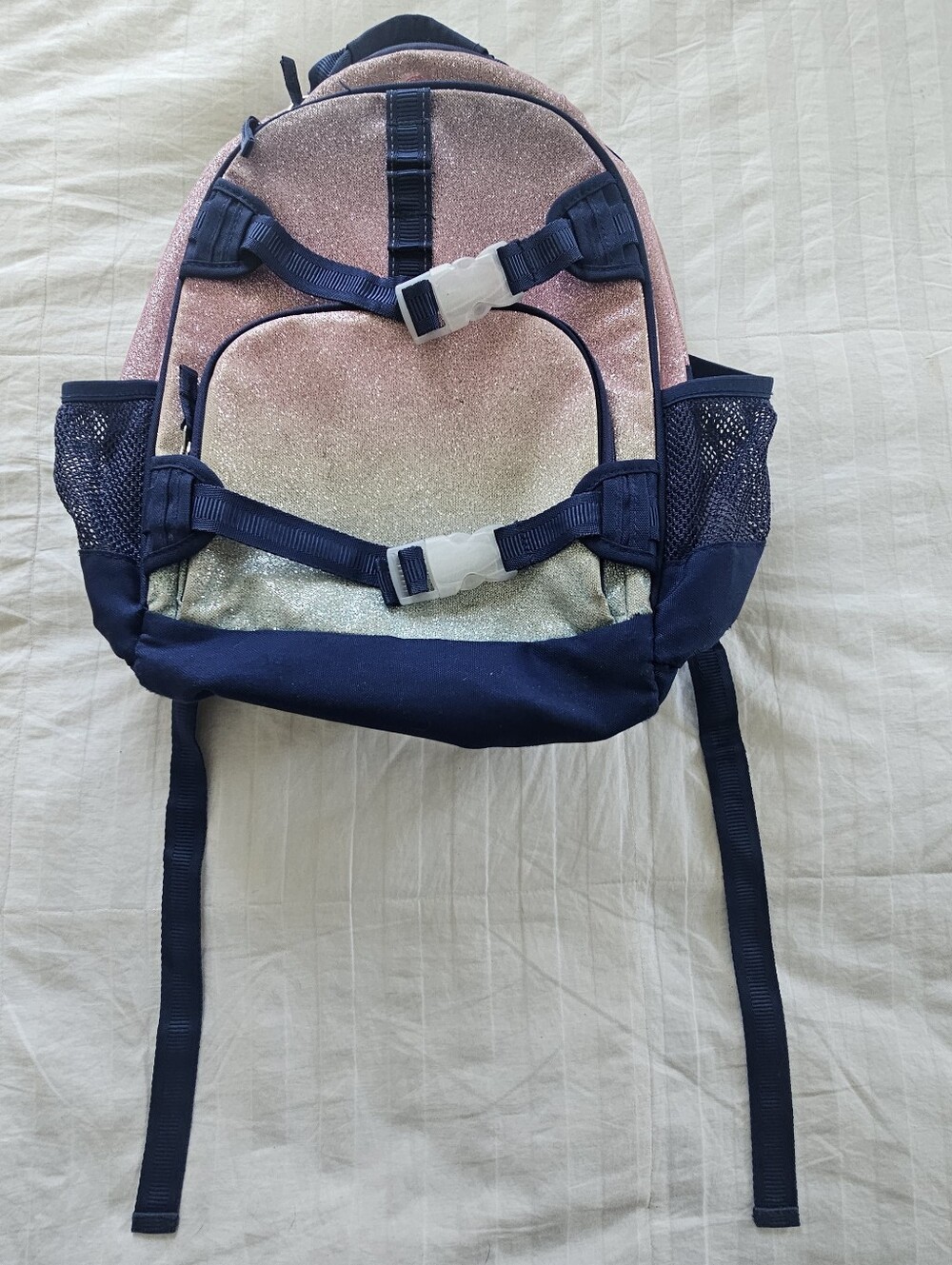 Pottery Barn Kids Rainbow Ombre Glitter Mackenzie Backpack, Size Large